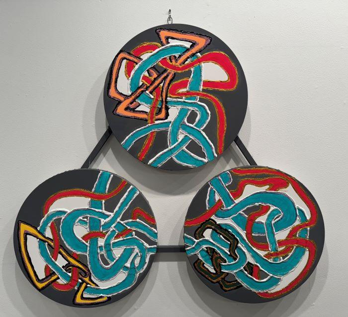 "Controlled Chaos" by Abby Klein at the On My Own Time art exhibit in OCC's gallery. "Controlled Chaos" by Abby Klein at the On My Own Time art exhibit in OCC's gallery.