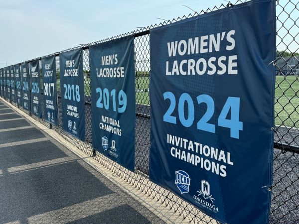 A new National Championship banner was added to the fence at Wilbur Field.