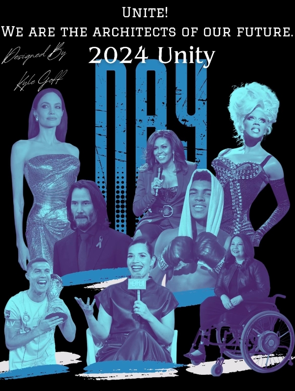 Goff designed the Unity Day poster for this semester's event at OCC.