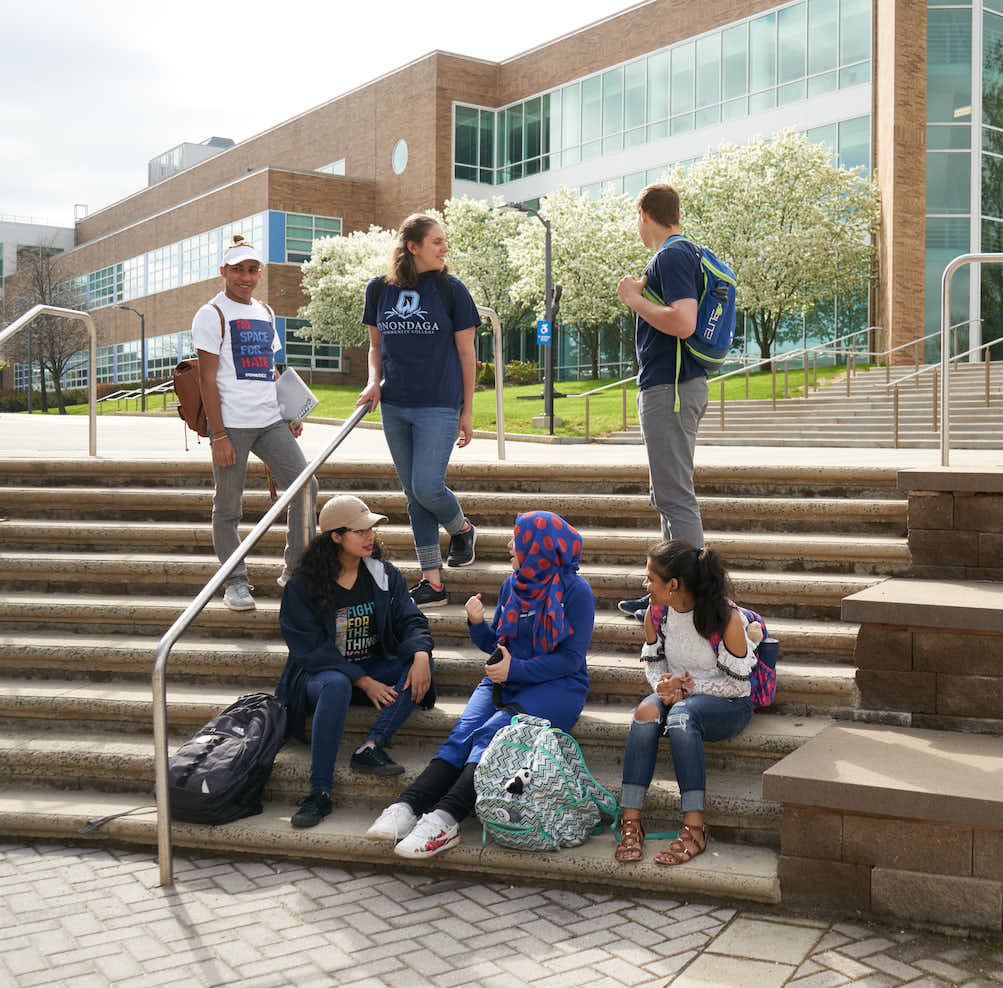 Students on Campus in Spring