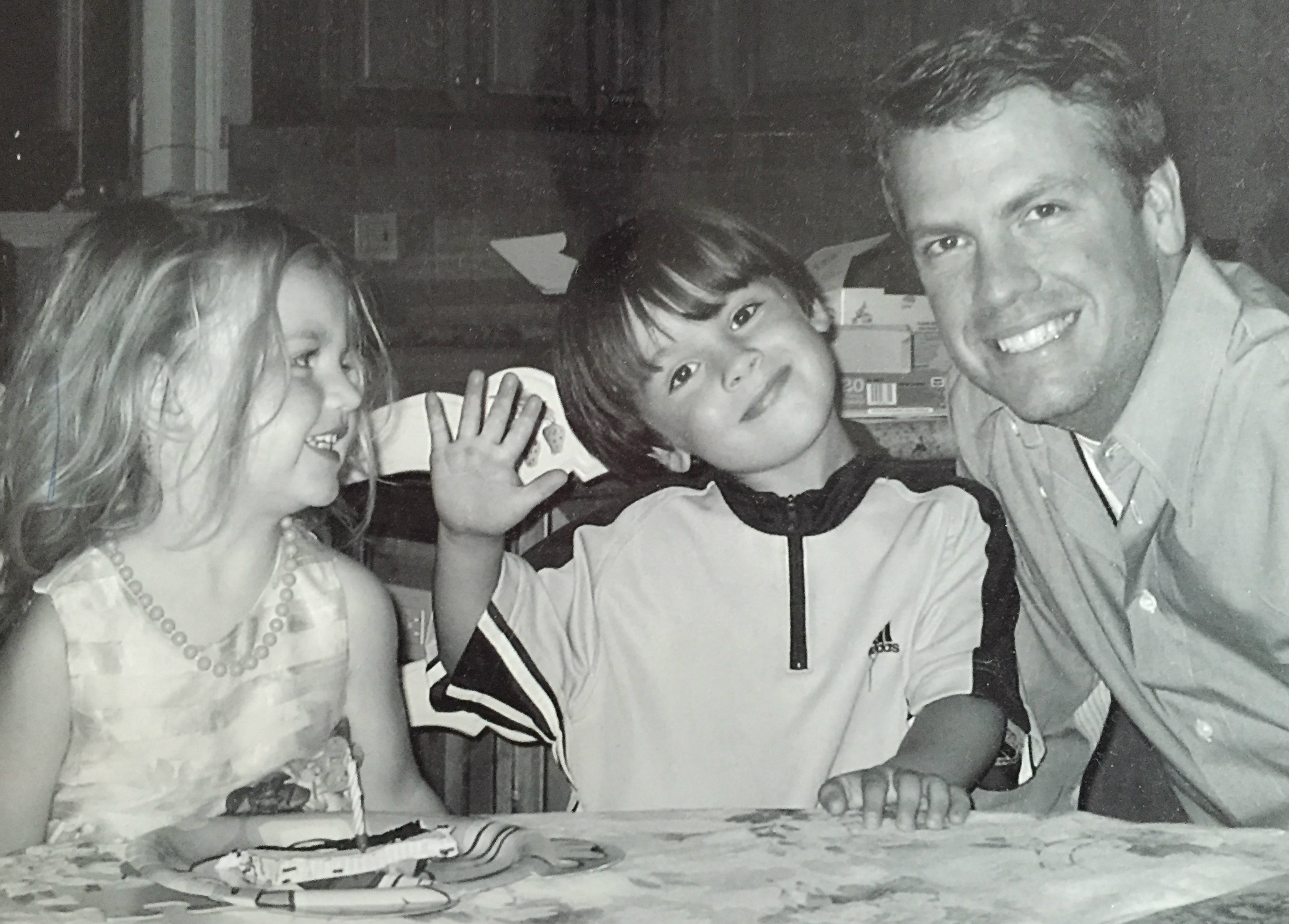 Katherine (left) and William (center) spend some quality time with their dad.