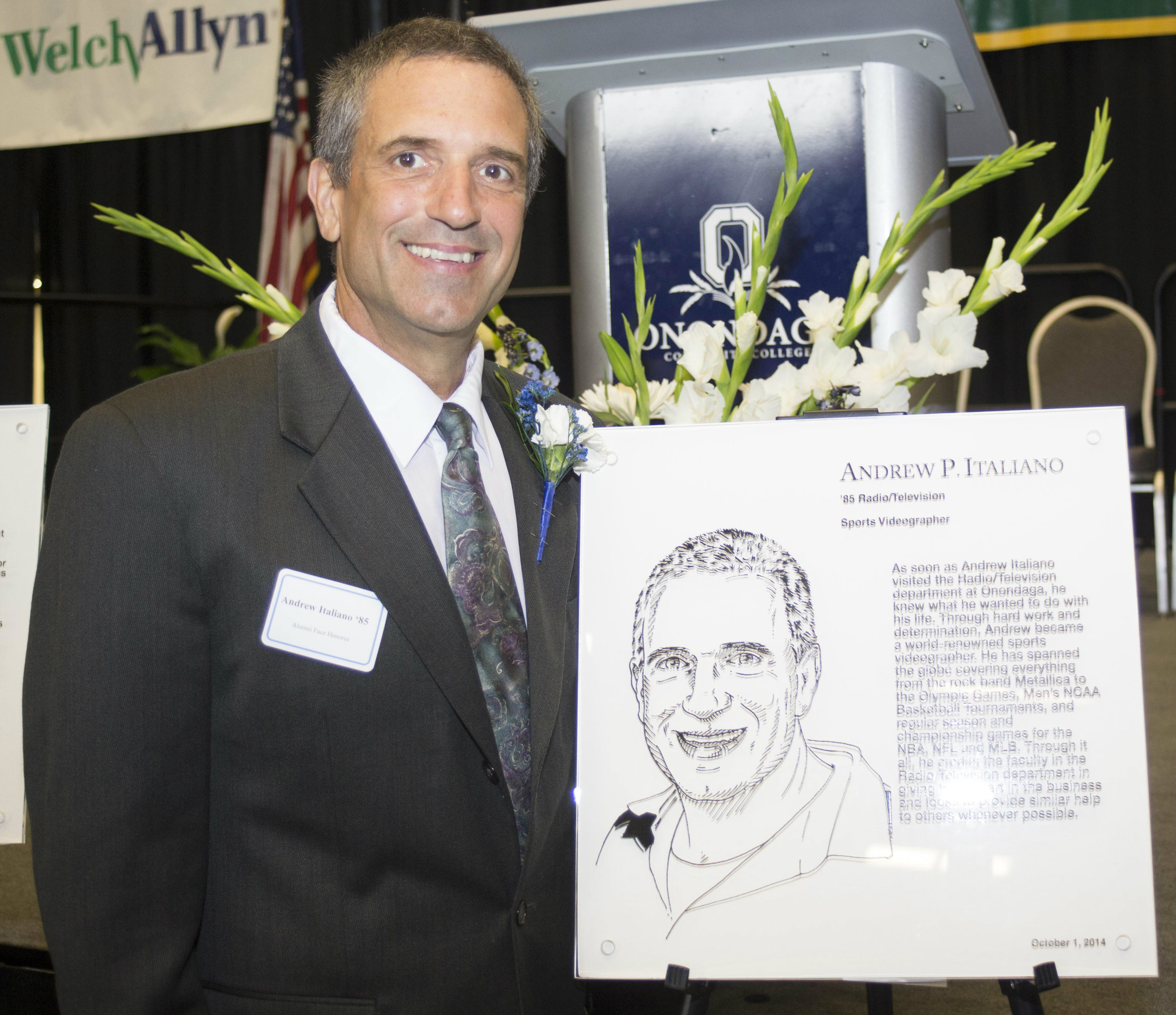 Italiano was named one of the College's Alumni Faces in 2014.