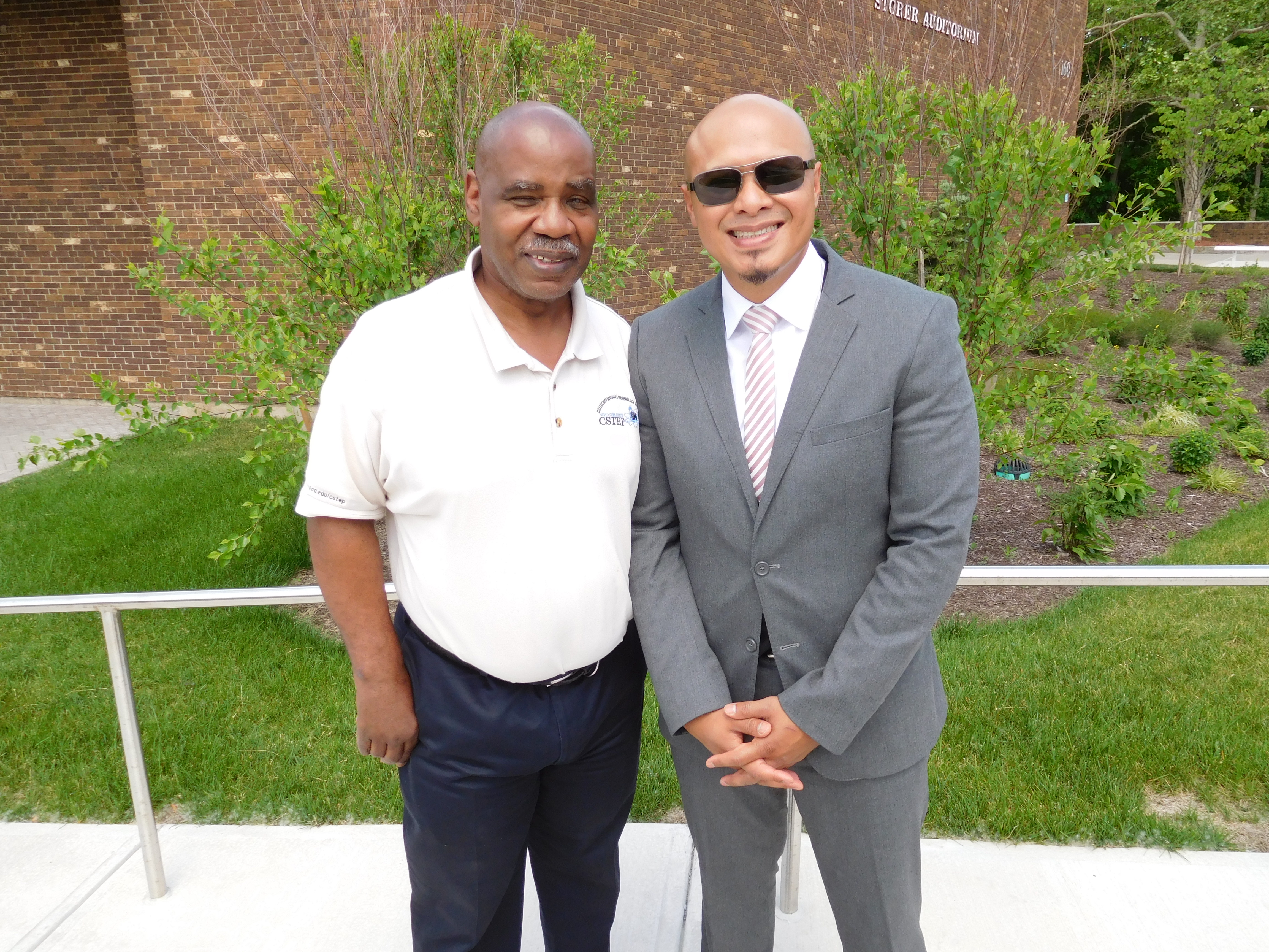 Dr. Rahim, with former EOP councilor Drake Harrison. Today, Harrison heads up the College's CSTEP Program.