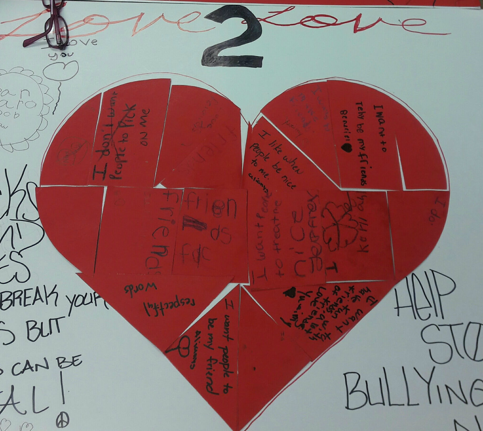 This poster was part of Rosado's anti-bullying project.