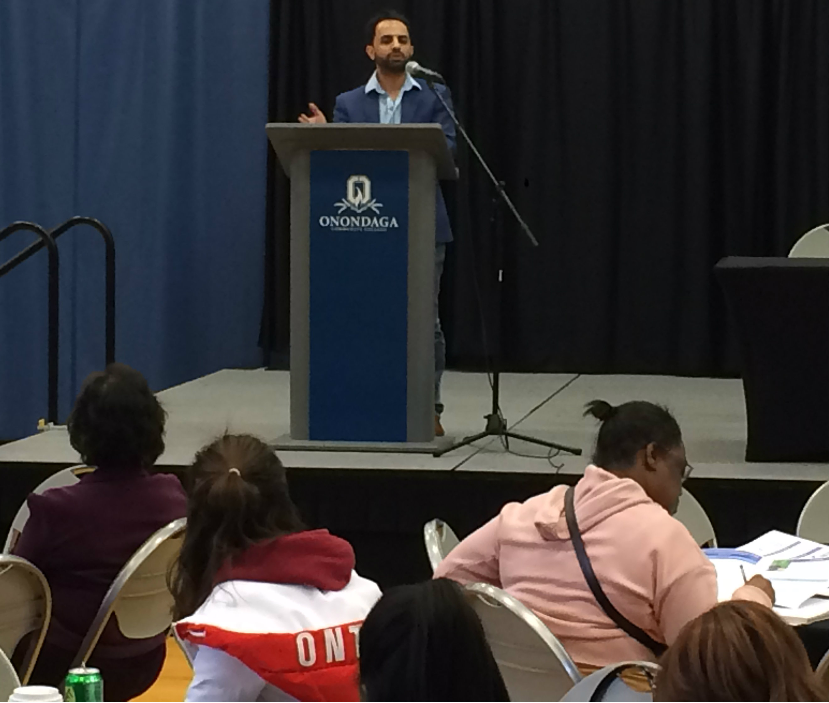 Almaletti speaking at the Multicultural Summit held at OCC in March.