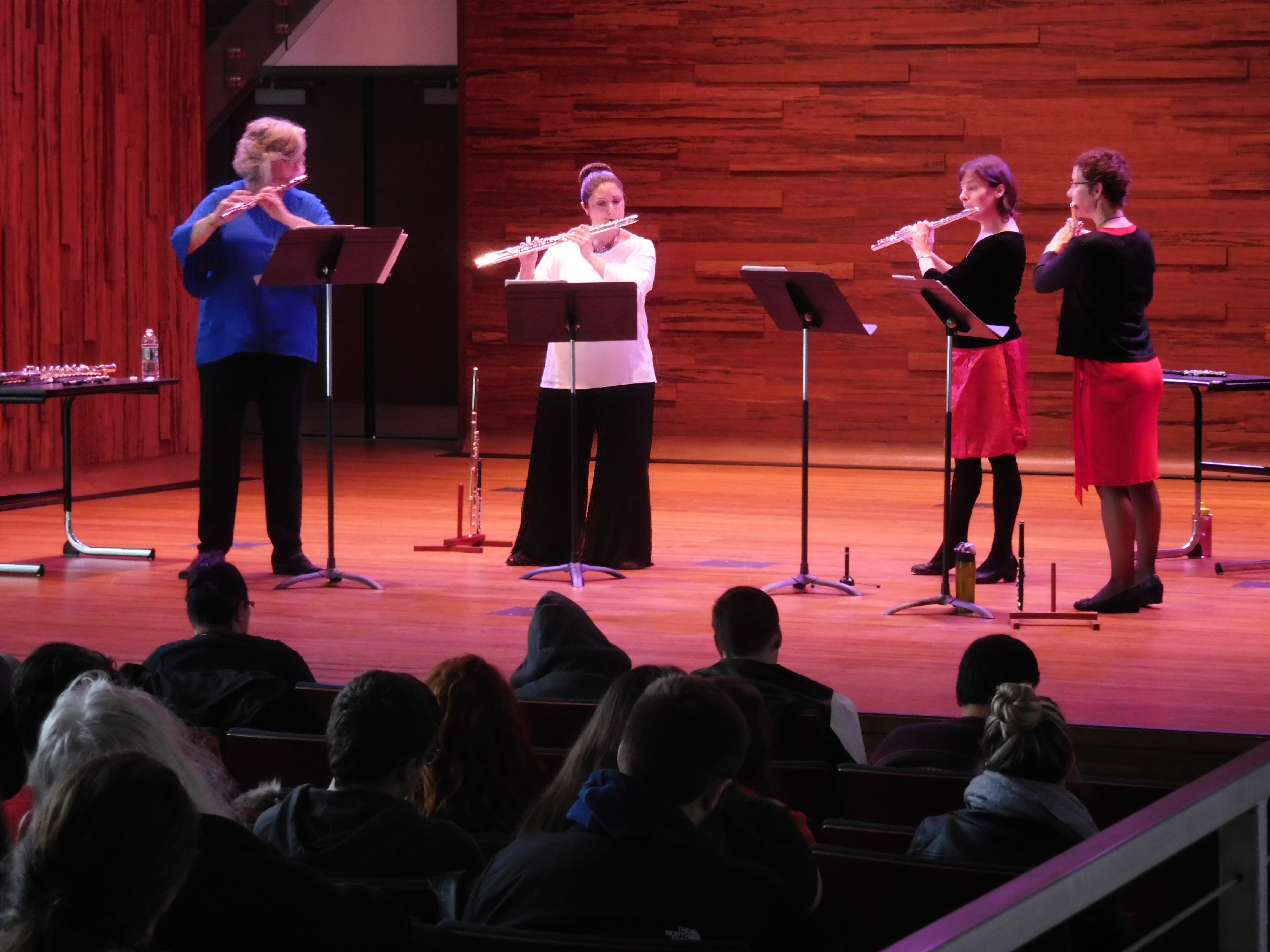 Dr. Stewart (second from left) with The Lyra Ensemble at the OCC Recital Hall.