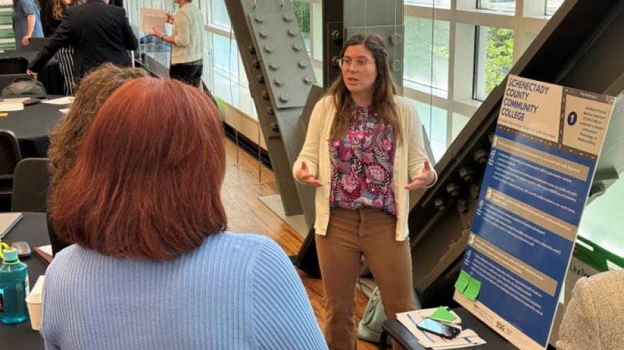 The Onondaga Community College-led HealthCARES Consortium, a collaboration between 11 community colleges, held its first in person meeting May 30 on the OCC campus.