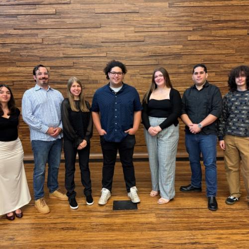 Student Government Officers (left to right) are: Bianca Tiexeira, Evan Riccardo, Alicia Oberlender, Nando Guzman, Grave Meeker, Yesvier Aviles Mendez, and Ralph Smith.