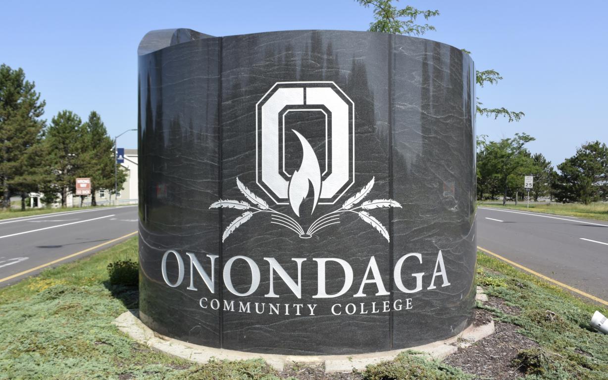 Onondaga Community College entrance off Route 175 Onondaga Community College entrance off Route 175