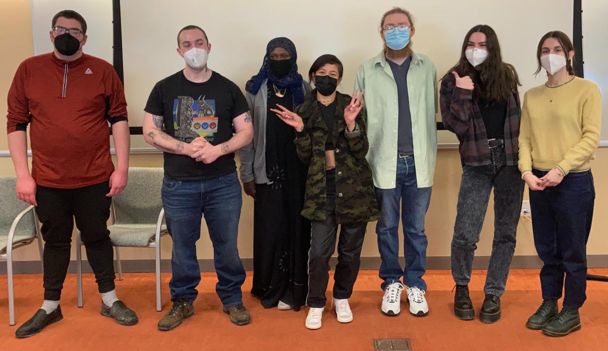 These OCC students spent a week at Syracuse University in January as part of a biology research experience. They are (left to right) Christopher Eschbacher, Samuel Campbell, Amina Amin, Alison Lopez, Trevor Hotchkiss, Sage Ryder, and Olivia Brown. These OCC students spent a week at Syracuse University in January as part of a biology research experience. They are (left to right) Christopher Eschbacher, Samuel Campbell, Amina Amin, Alison Lopez, Trevor Hotchkiss, Sage Ryder, and Olivia Brown.